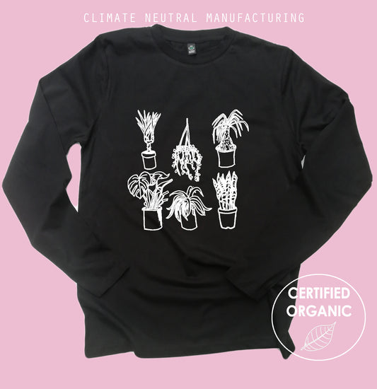 Houseplants Organic Long Sleeve Shirt