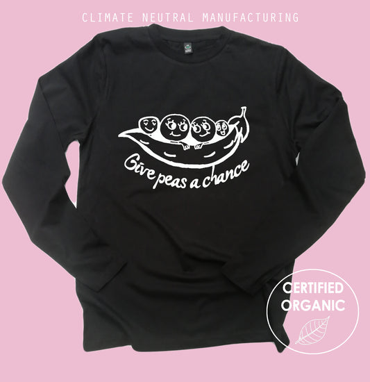 Give Peas A Chance Organic Long Sleeve Shirt