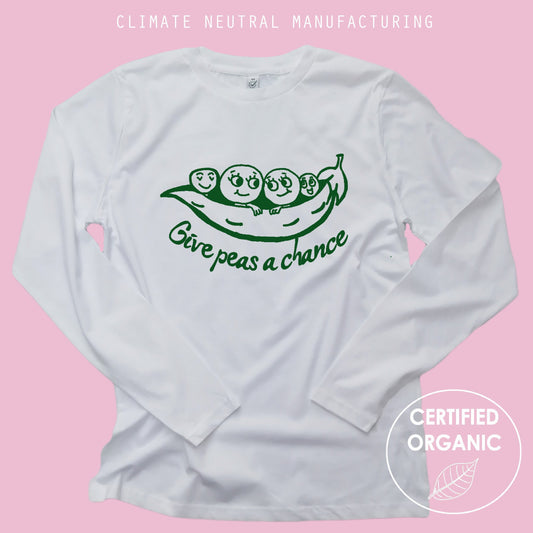 Give Peas A Chance Organic Long Sleeve Shirt